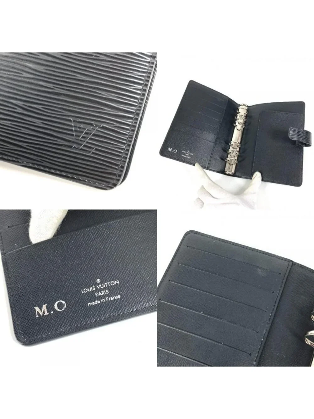 Louis Vuitton Notebook Cover Agenda MM Epi Leather Noir Black